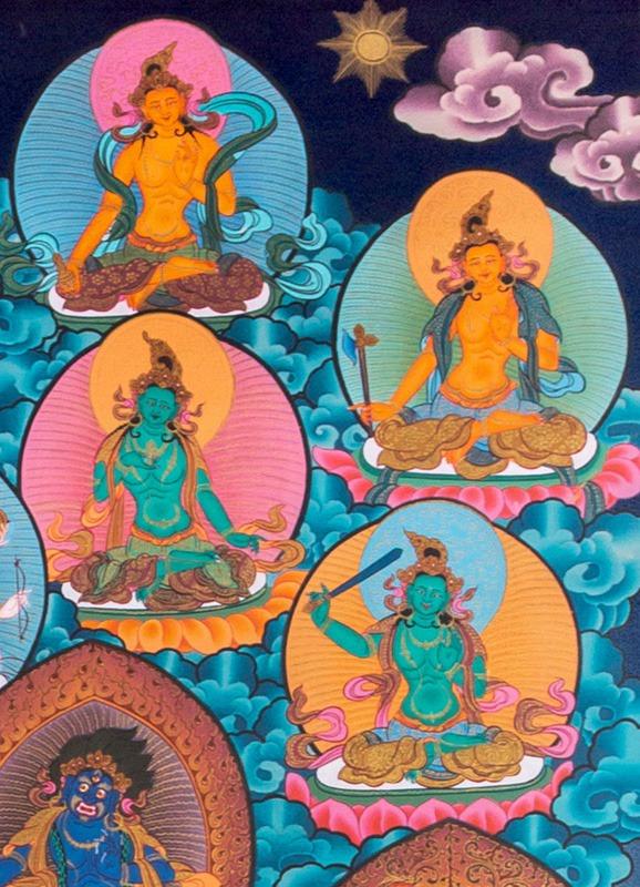 Sitatapatra thangka painting - Himalayas Shop