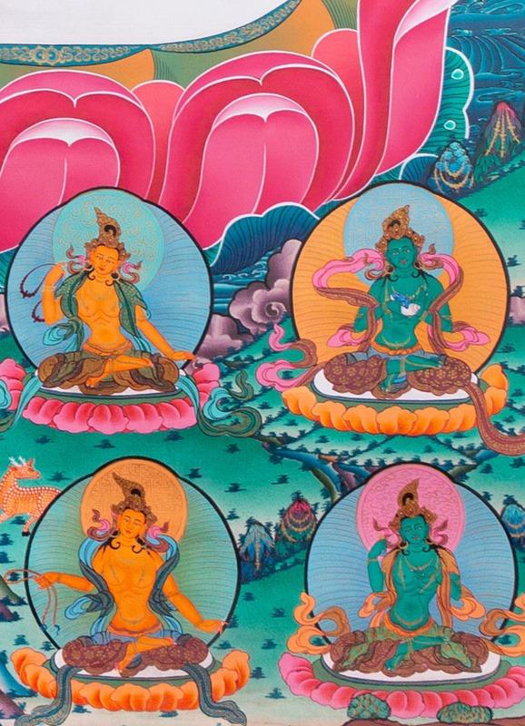 Sitatapatra thangka painting - Himalayas Shop