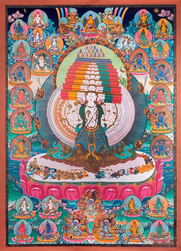 Sitatapatra thangka painting - Himalayas Shop