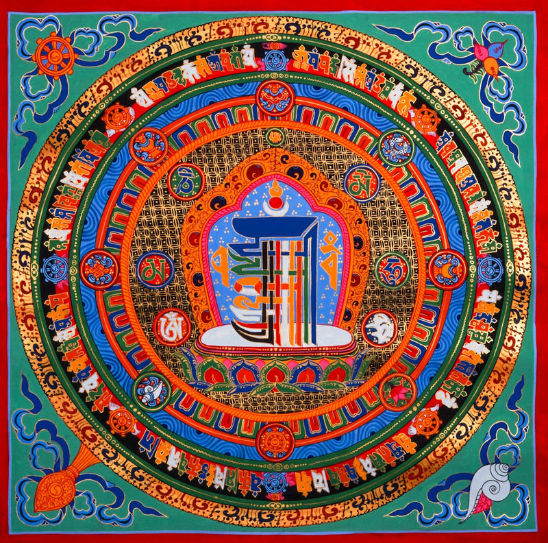 Kalachakra Mandala thangka - Handmade thangka painting - HimalayasSHOP 