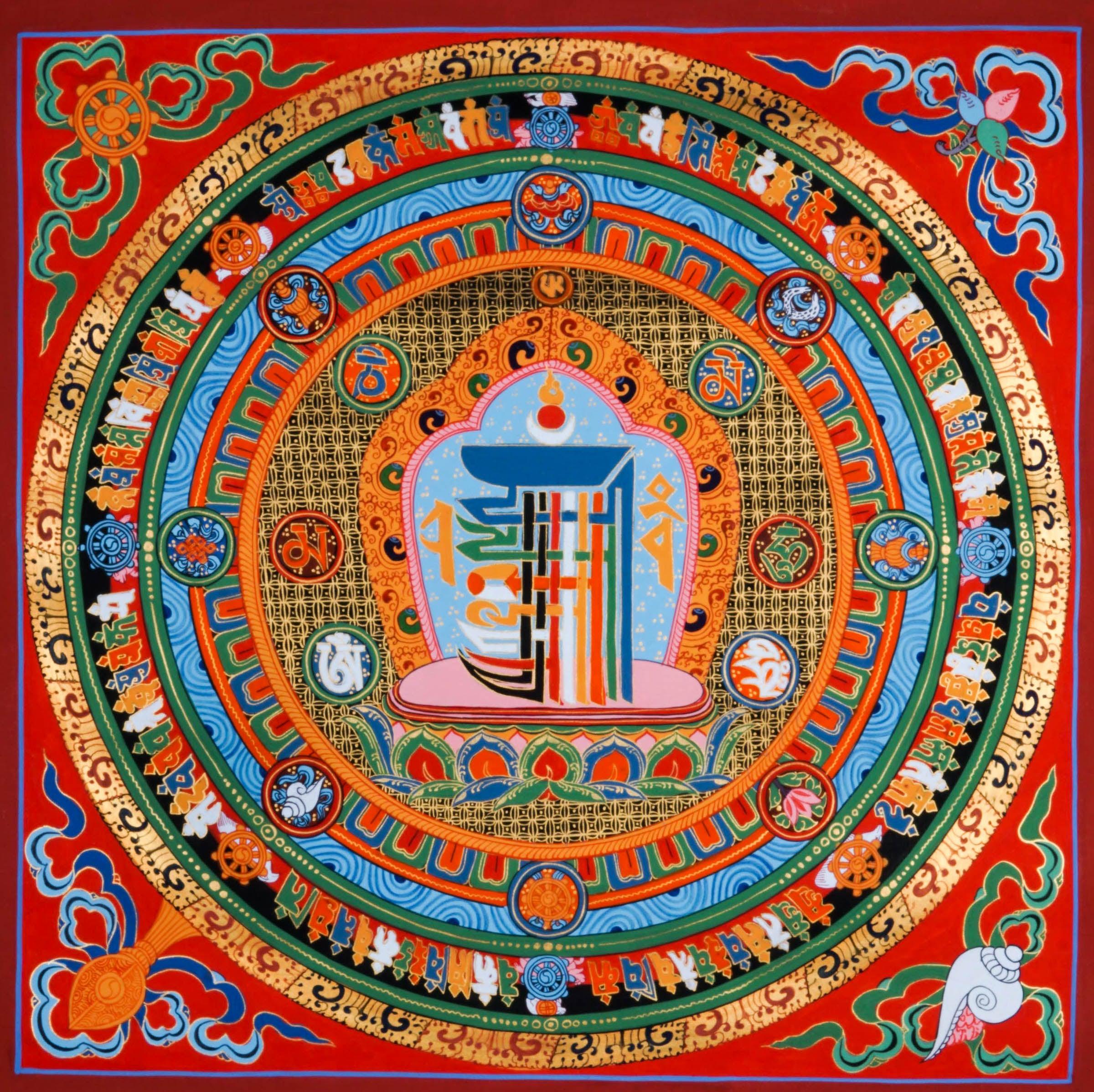 Kalachakra Mandala thangka - Handmade thangka painting - HimalayasSHOP 