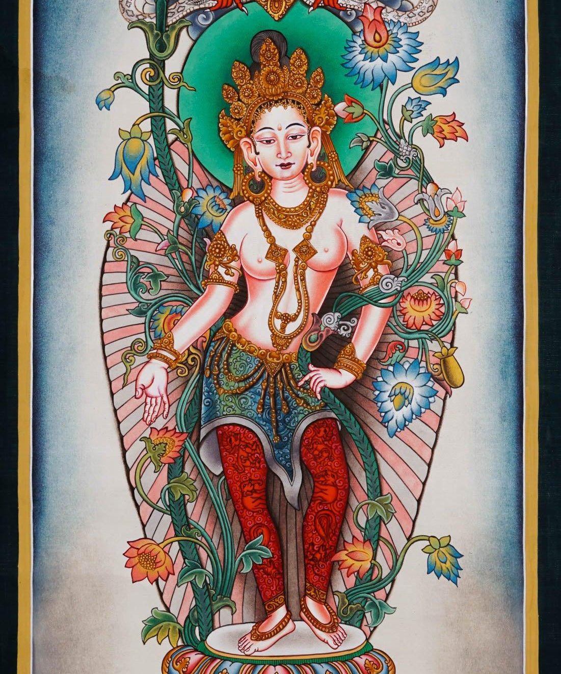 Beautiful Tara thangka painting - Best handpainted thangka painting - HimalayasShop 