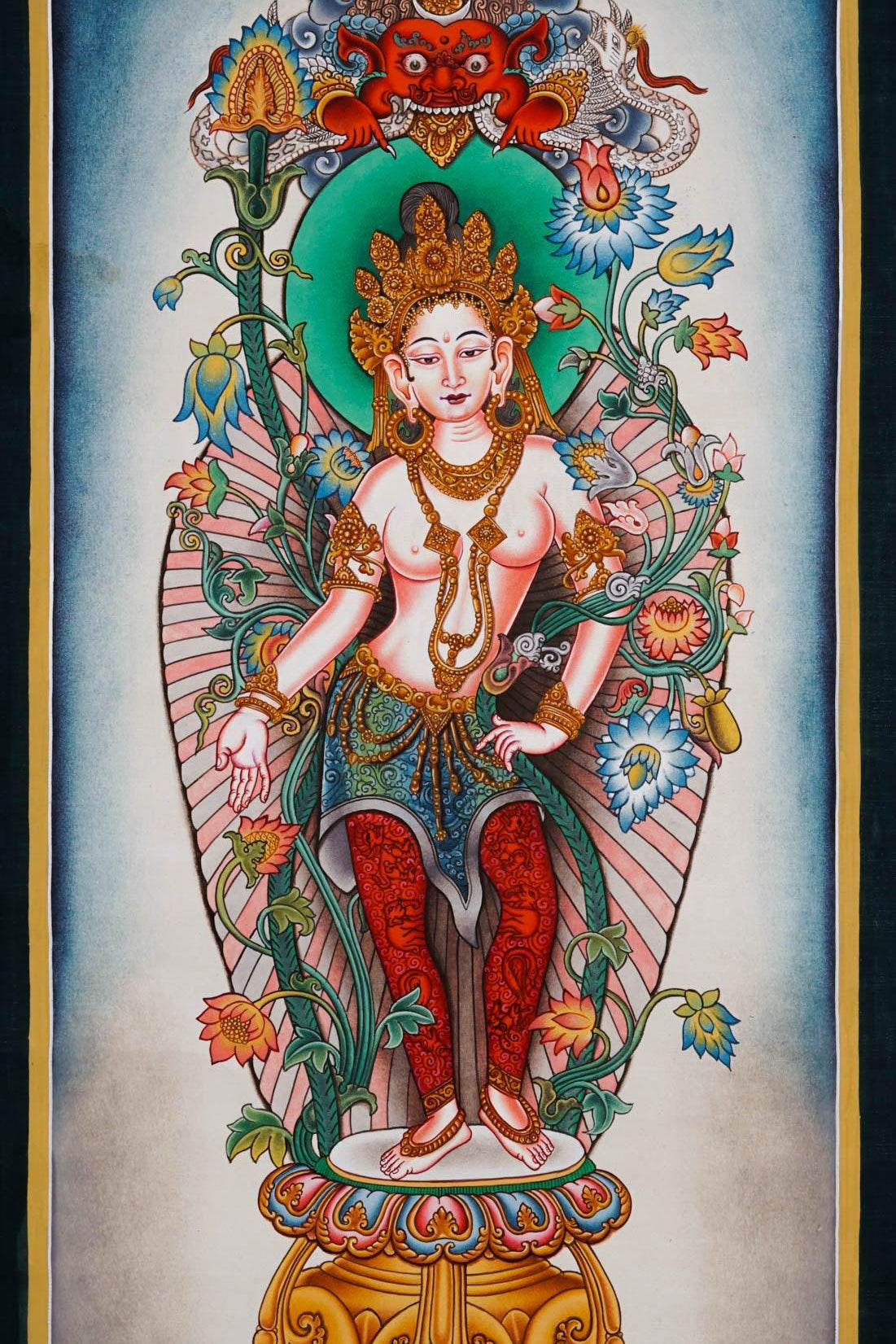 Beautiful Tara thangka painting - Best handpainted thangka painting - HimalayasShop 