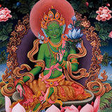 Green Tara - Newari Thangka Painting - Handmade thangka painting - HimalayasSHOP- Handmade thangka painting - HimalayasShop