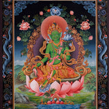 Green Tara - Newari Thangka Painting - Handmade thangka painting - HimalayasSHOP- Handmade thangka painting - HimalayasShop
