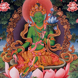 Green Tara - Newari Thangka Painting - Handmade thangka painting - HimalayasSHOP- Handmade thangka painting - HimalayasShop