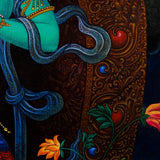 Newari Thangka - Green Tara - Best handpainted thangka painting - HimalayasShop