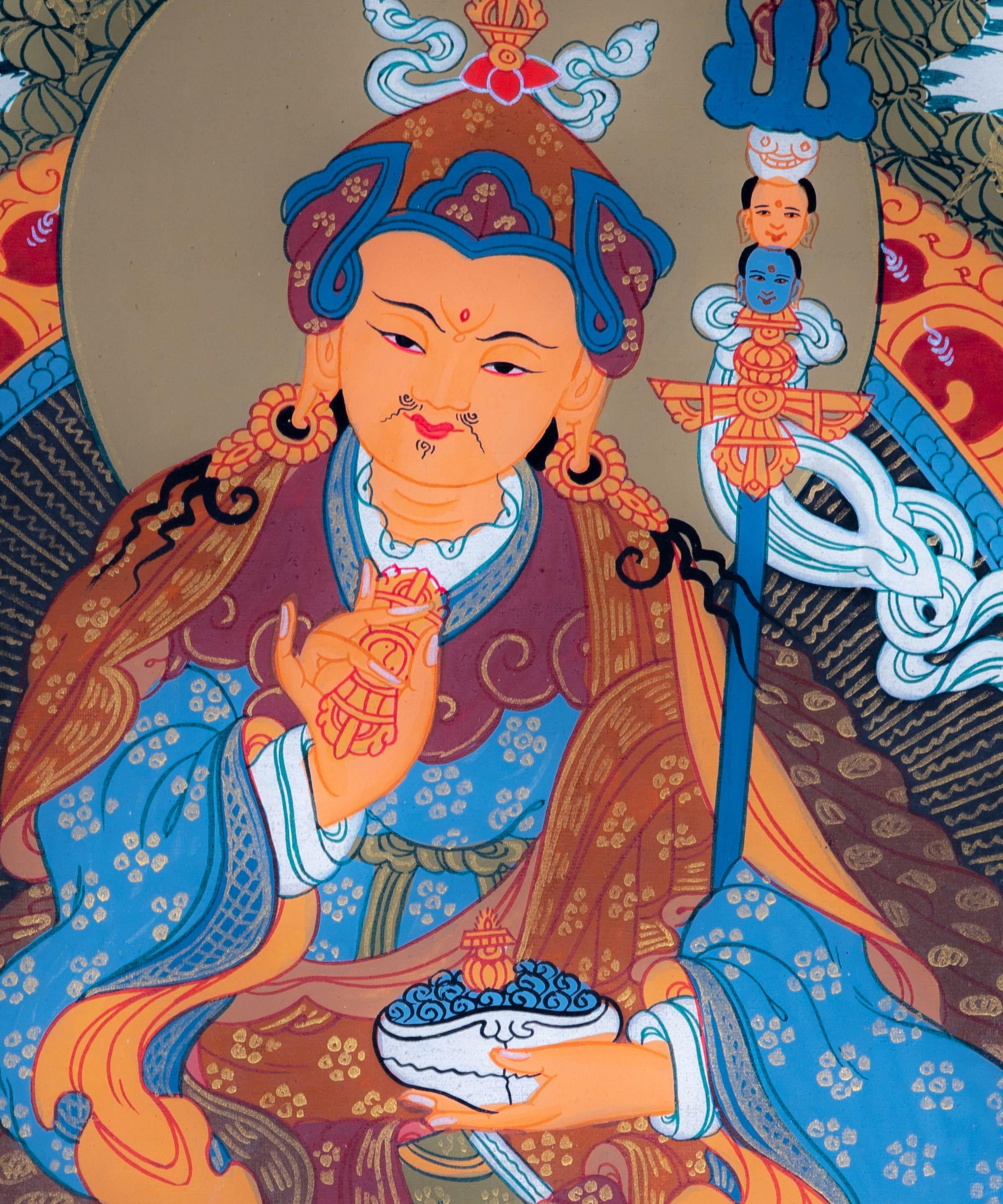 Guru Padmasambhava Thangka - Himalayas Shop