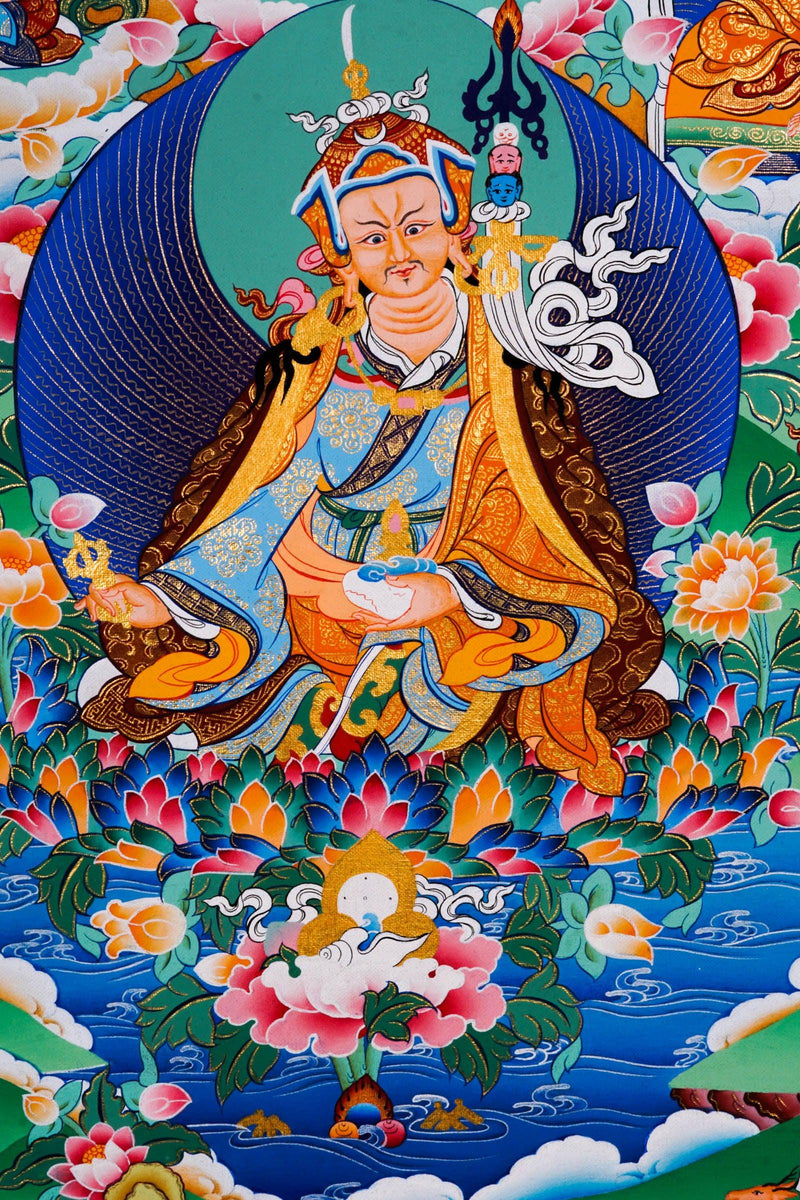 Guru Thangka Art - Best handpainted thangka painting - HimalayasShop
