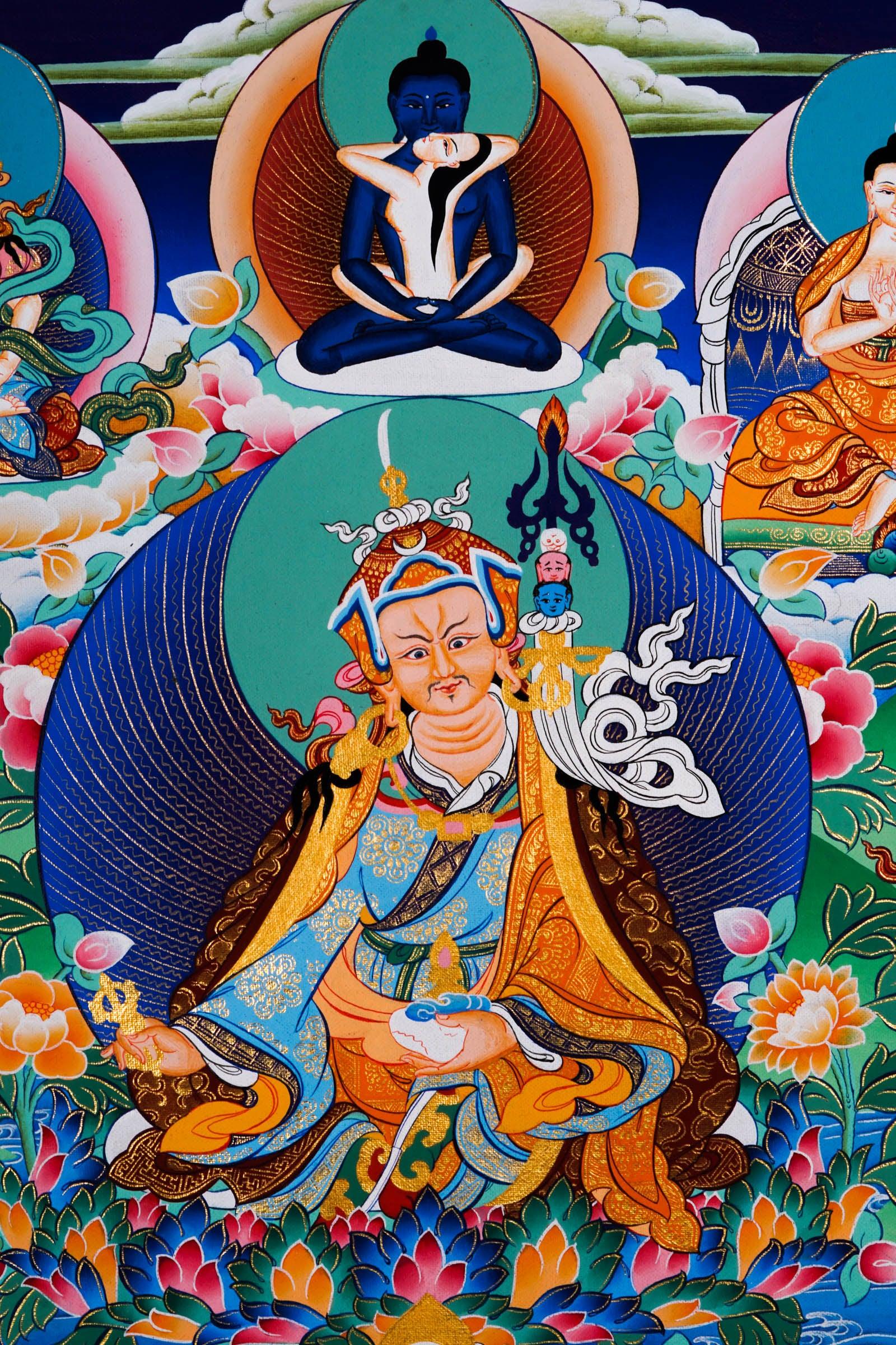 Guru Thangka Art - Best handpainted thangka painting - HimalayasShop