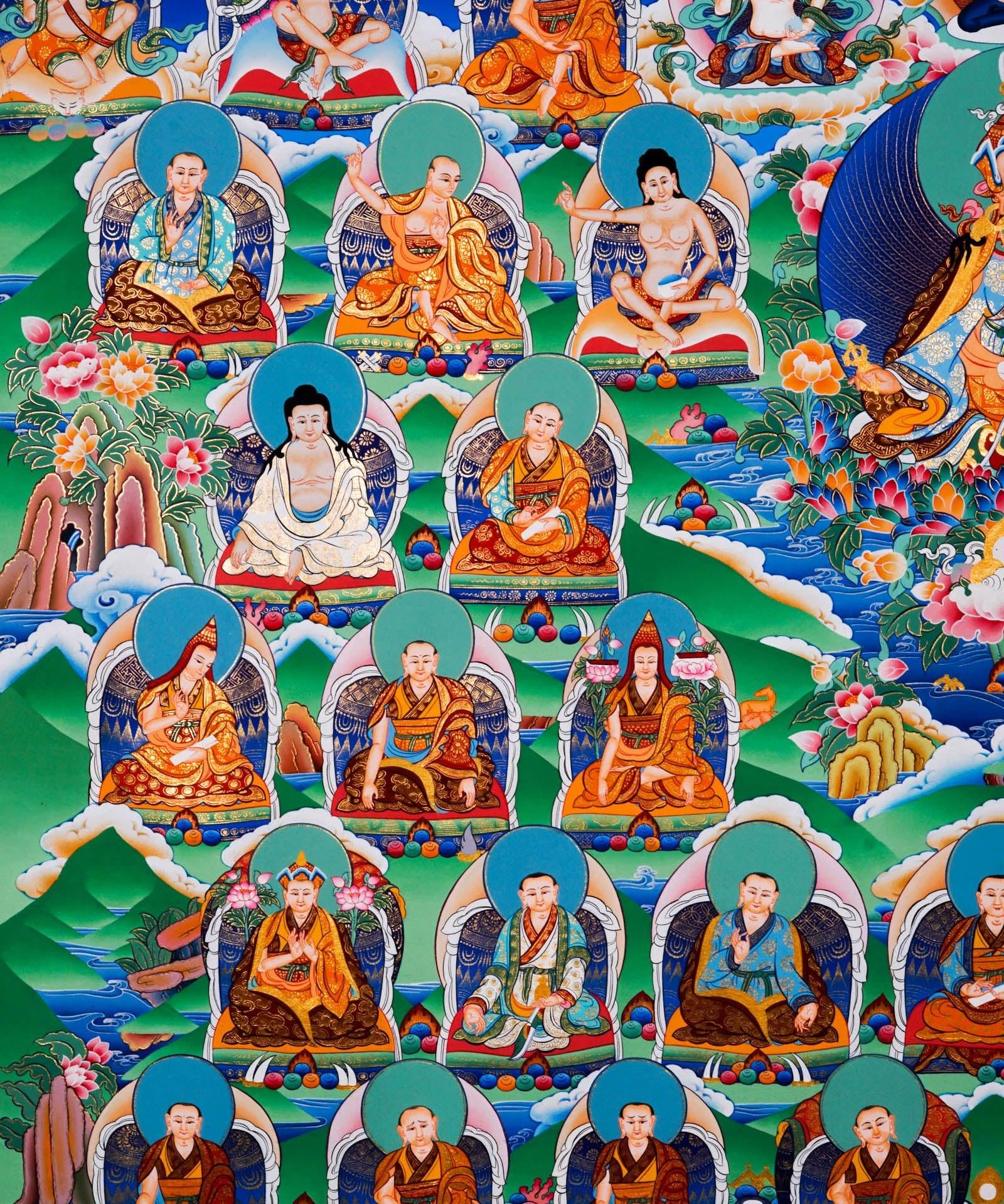 Guru Thangka Art - Best handpainted thangka painting - HimalayasShop