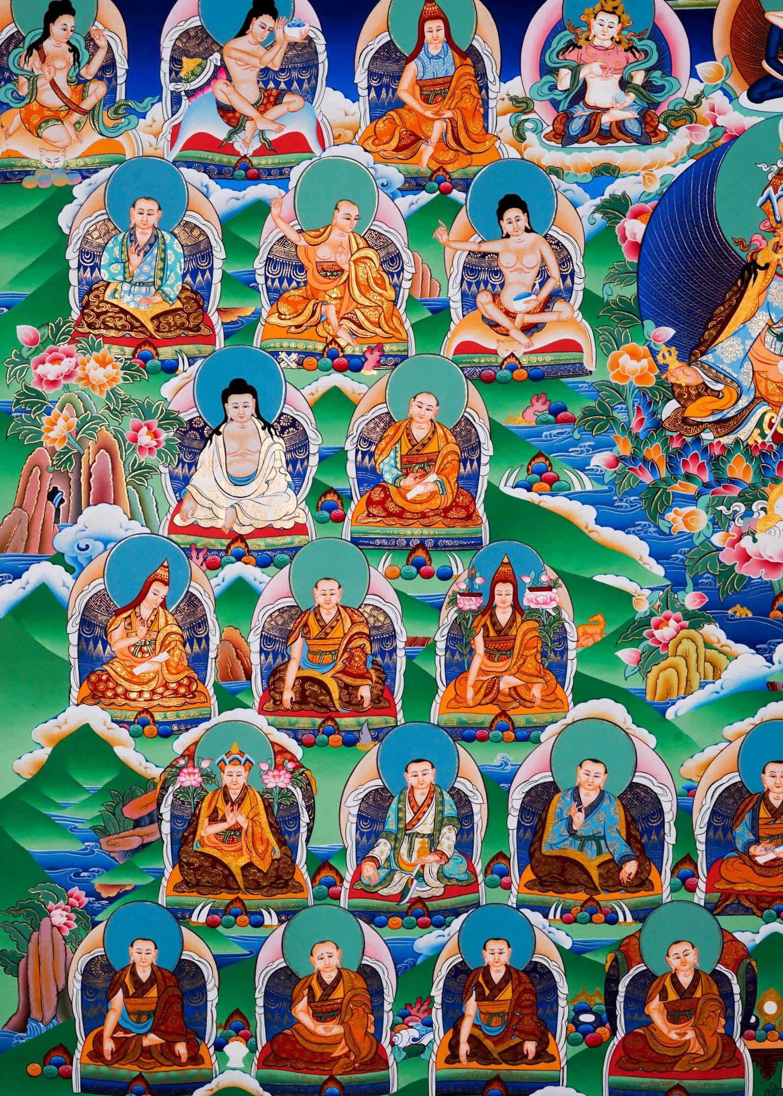 Guru Thangka Art - Best handpainted thangka painting - HimalayasShop