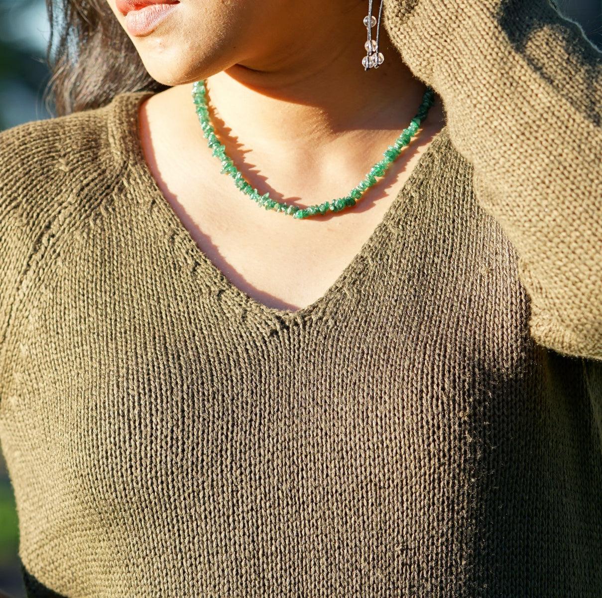 Green Aventurine Necklace  for Heart Chakra healing 