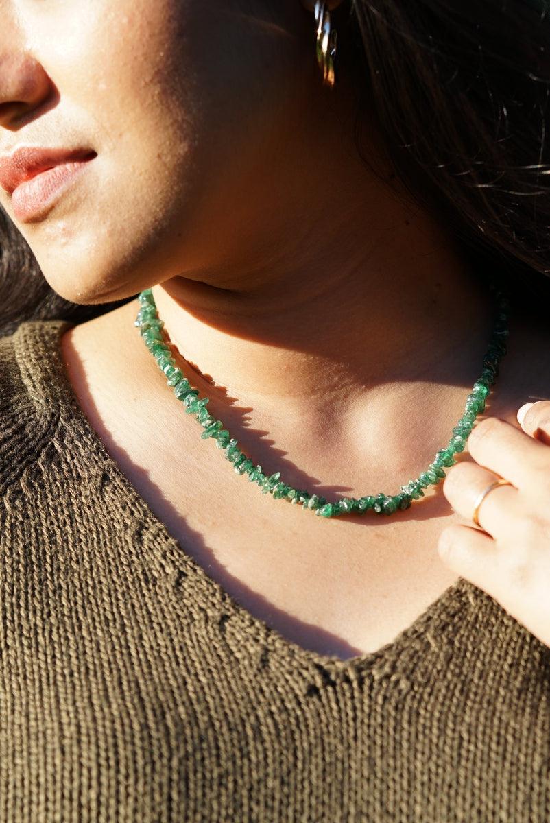 Green Aventurine Necklace for Heart Chakra healing