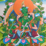 Green Tara Handmade Authentic thangka