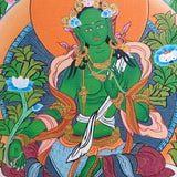 Green Tara Handmade Authentic thangka
