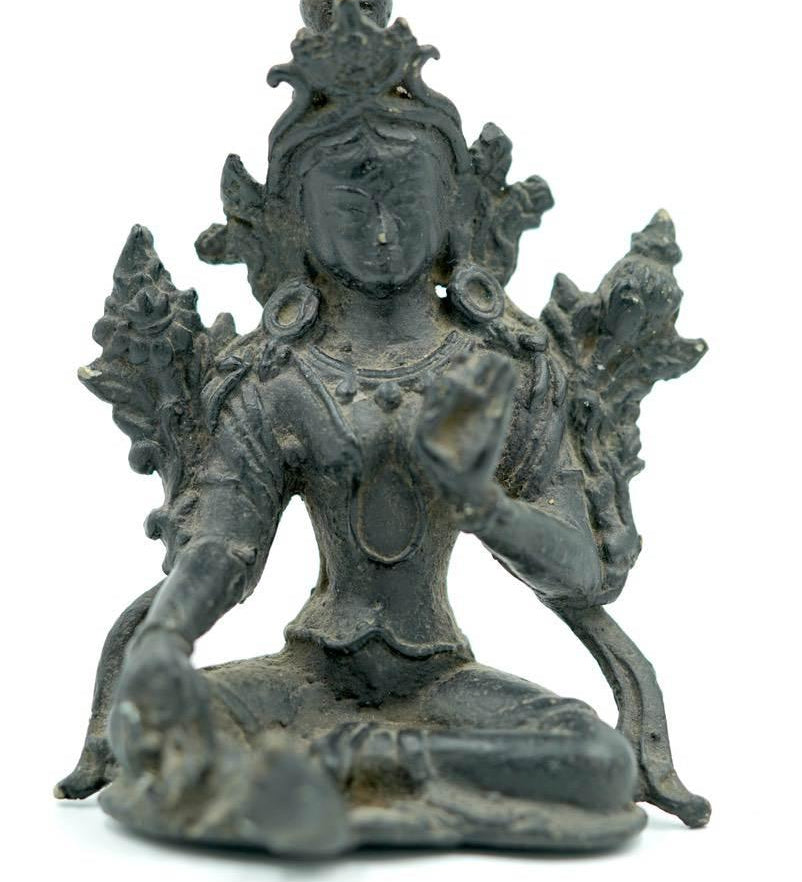 Antique Sitting Green Tara Statue