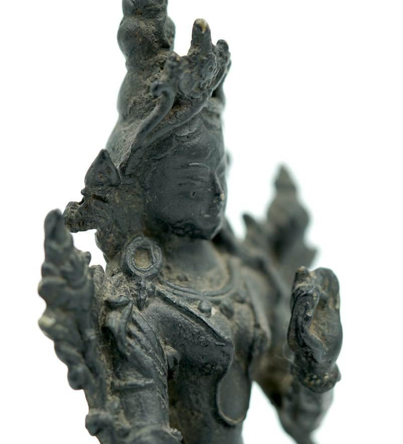Antique Sitting Green Tara Statue - Himalayas Shop