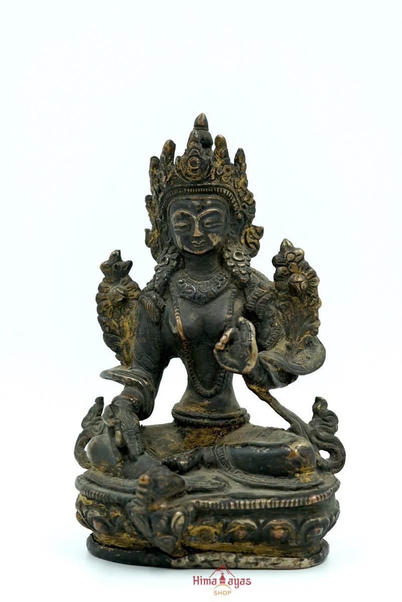 Brass Metal Green Tara Statue