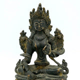 Brass Metal Green Tara Statue