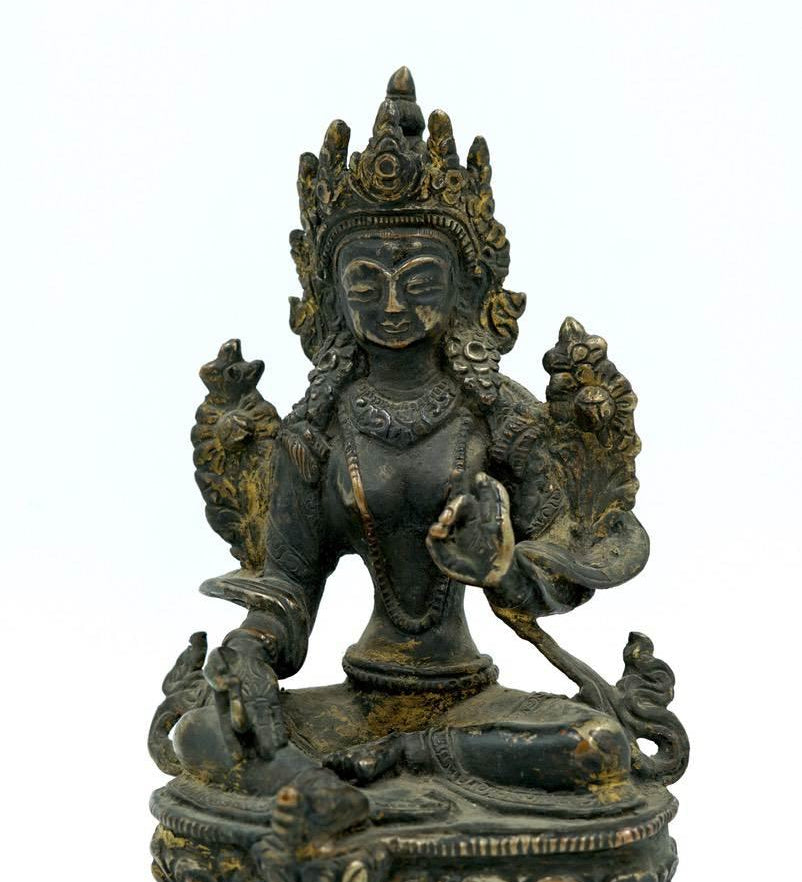 Brass Metal Green Tara Statue
