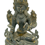 Brass Metal Green Tara Statue - Himalayas Shop