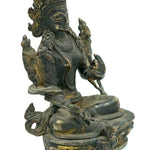 Brass Metal Green Tara Statue - Himalayas Shop
