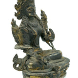 Brass Metal Green Tara Statue - Himalayas Shop