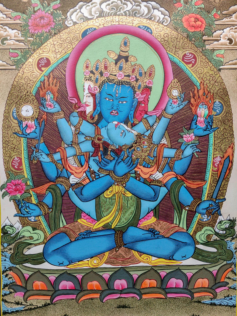 Cakrasamvara  Thangka painting of yidam 