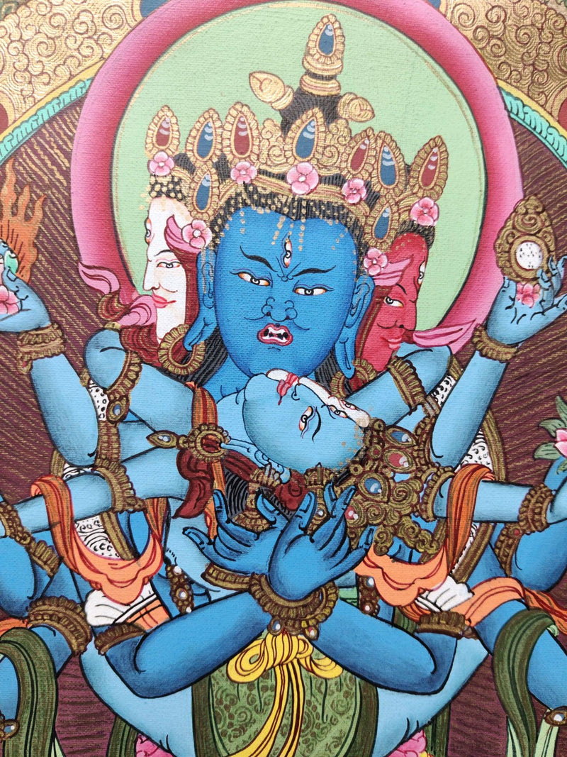 Cakrasamvara  Thangka painting of yidam 