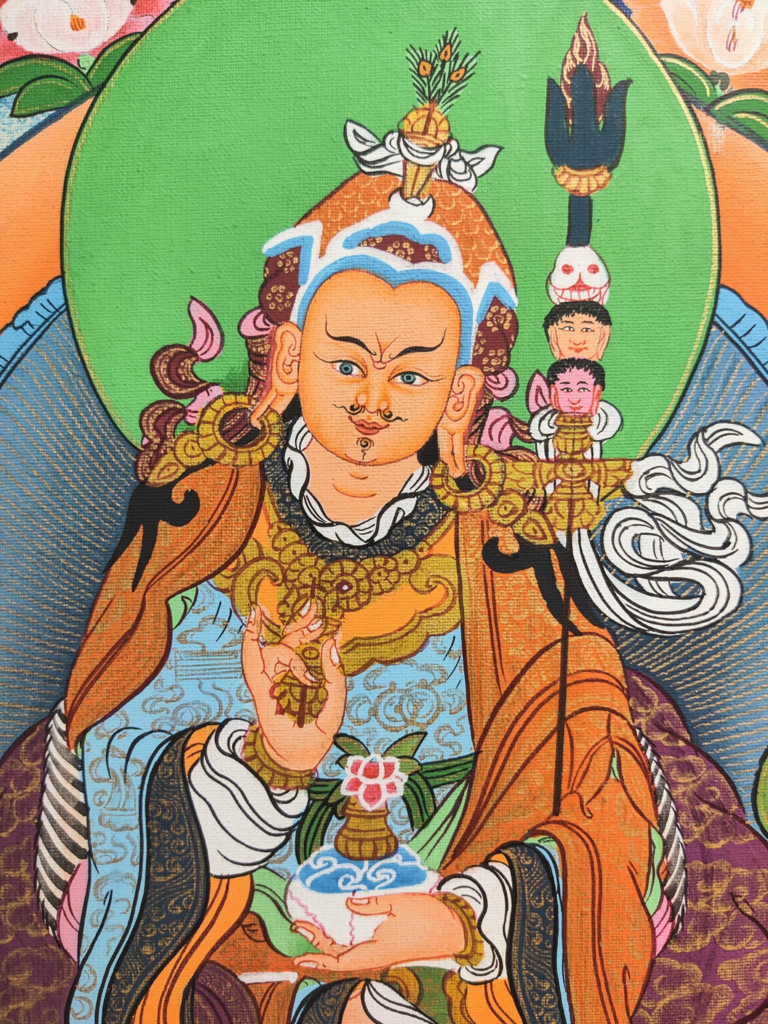 Tibetan thangka of Guru Padmasambhava