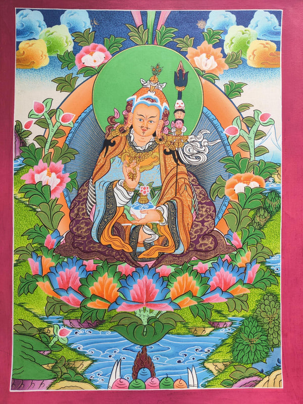 Tibetan thangka of Guru Padmasambhava