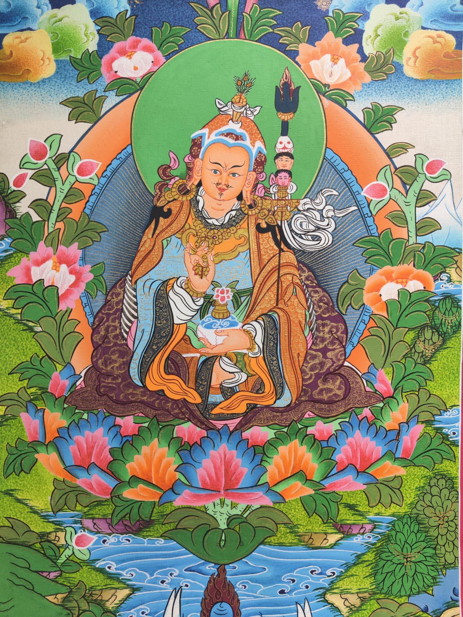 Tibetan thangka of Guru Padmasambhava