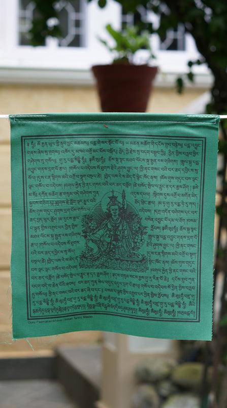 Green Guru Rinpoche Prayer Flag