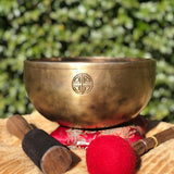 Handmade Tibetan Full Moon Singing Bowl from Himalayas 