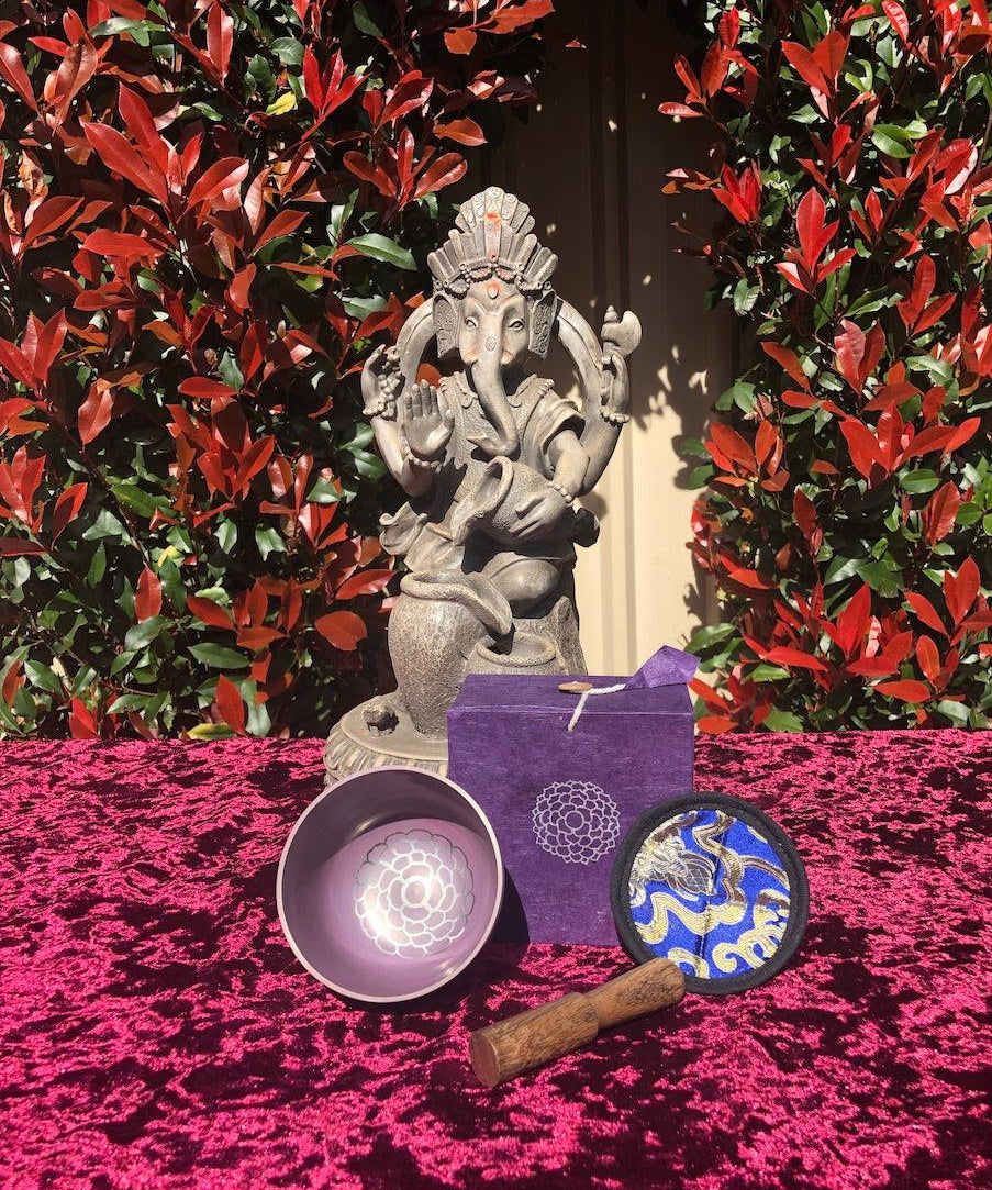 Crown singing bowl chakra set for healing and meditation