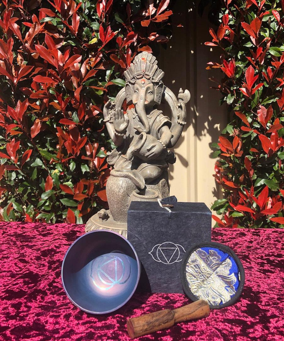 Third Eye singing bowl chakra set for healing and meditation
