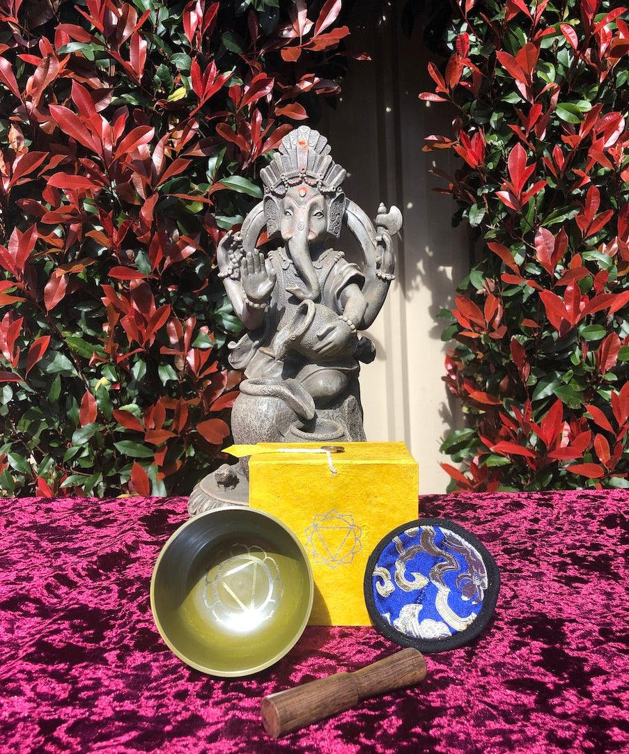 7 chakra singing bowl set for Solar Plexus chakra healing