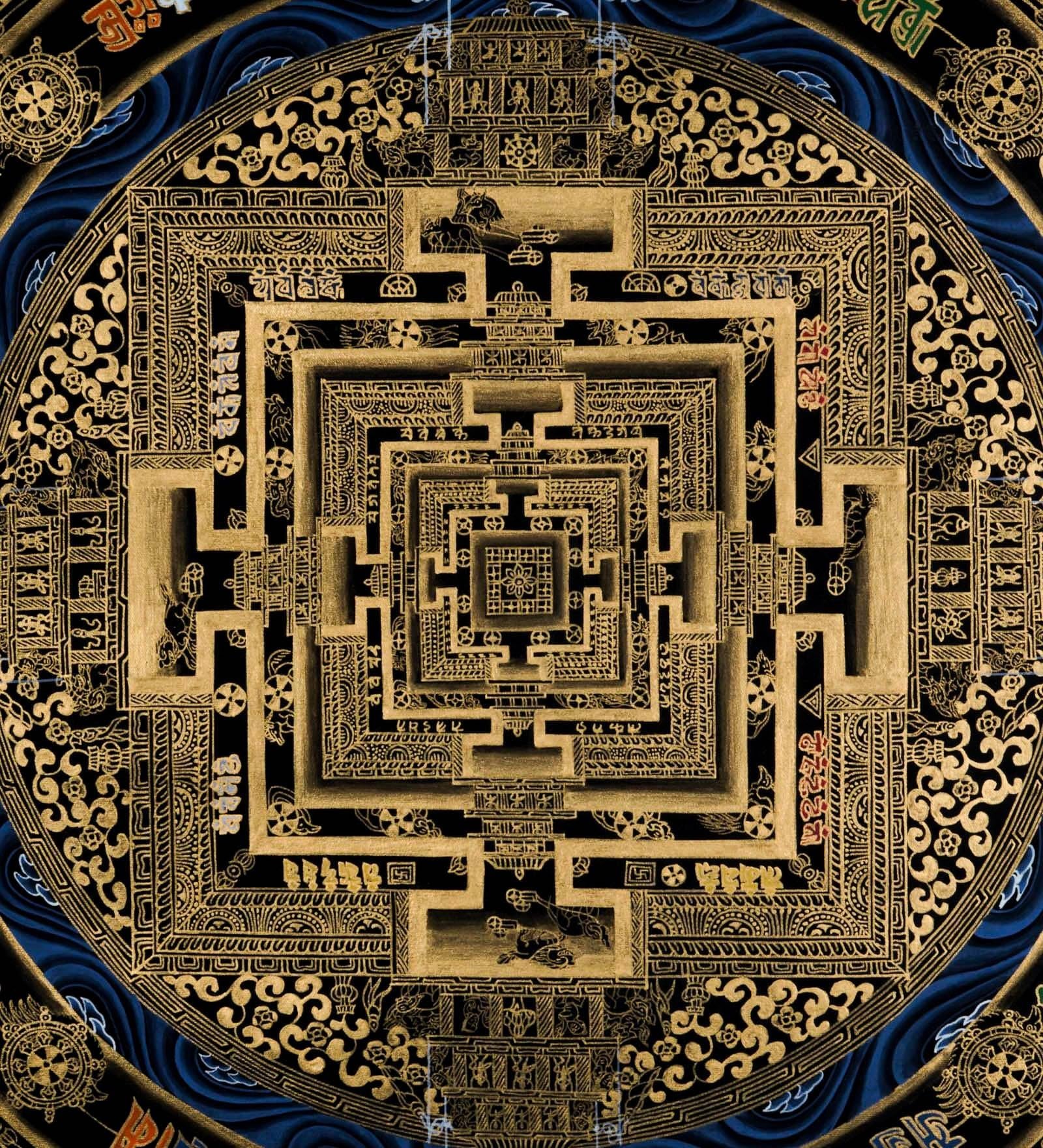 Kalachakra thangka painting - Himalayas Shop