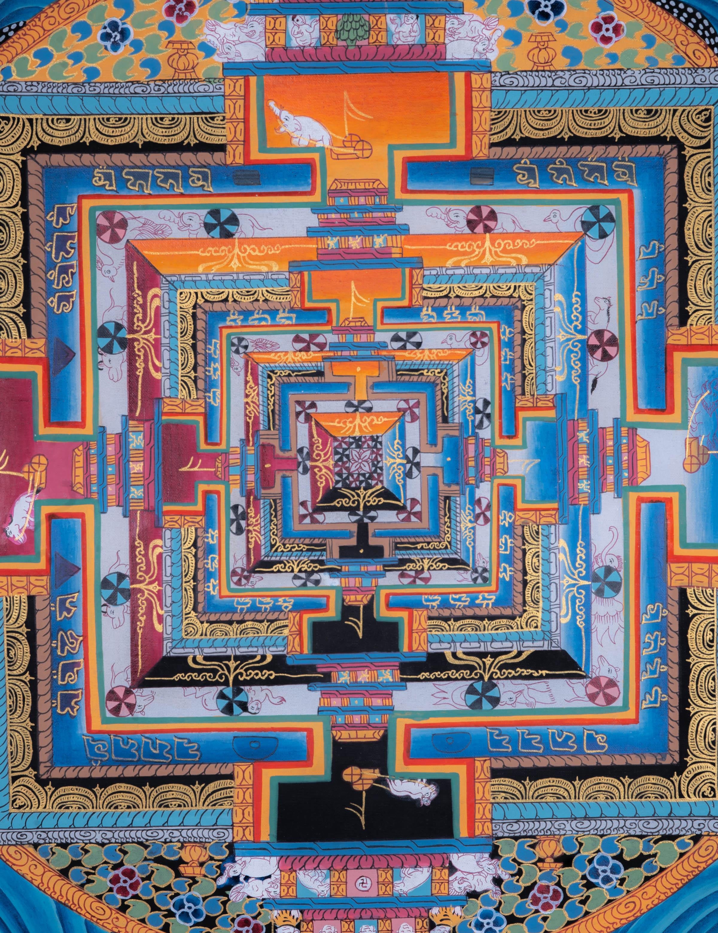 Kalachakra Mandala Thangka Painting - Himalayas Shop