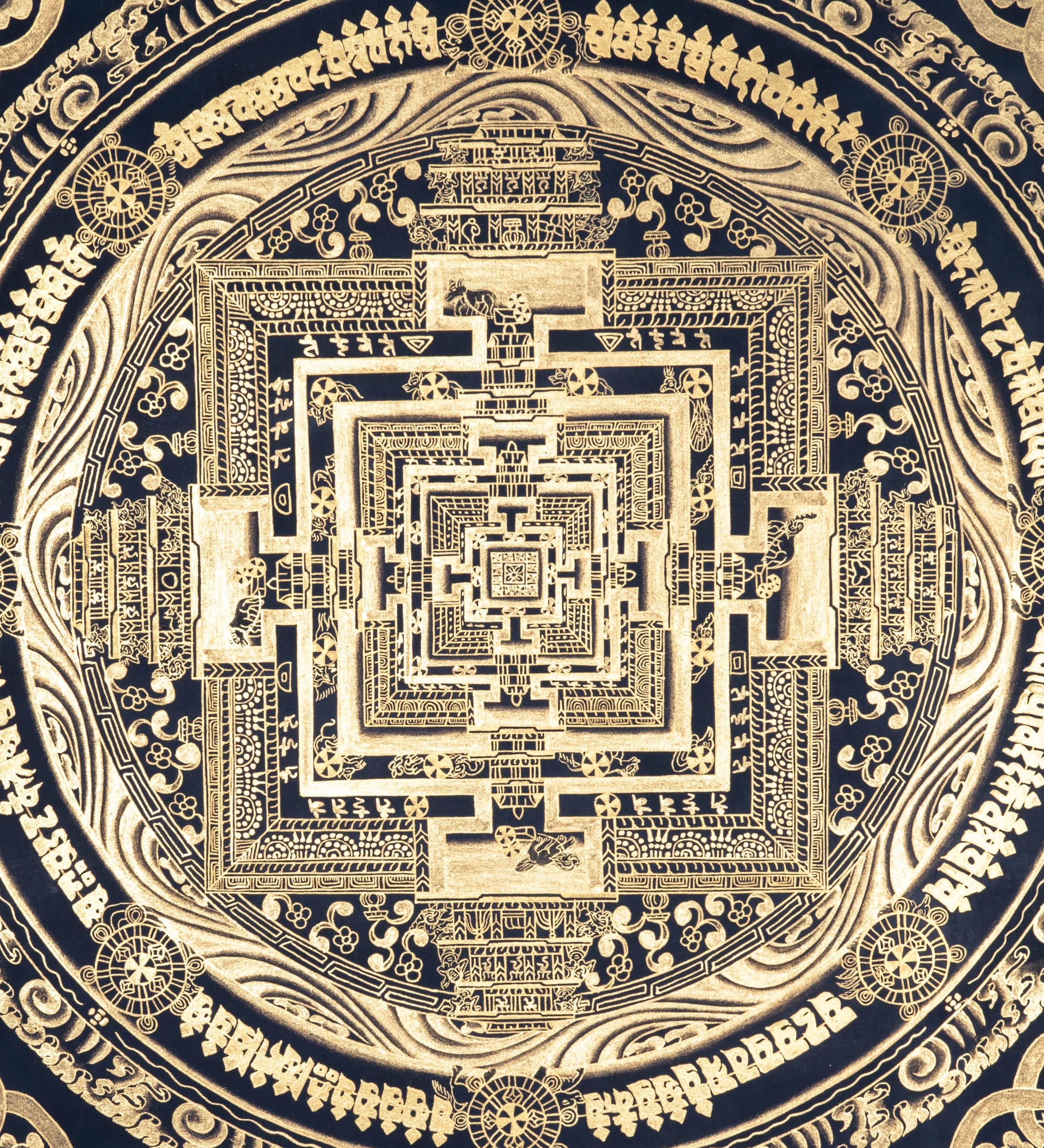 Kalchakra Mandala-High Quality Thangka - Himalayas Shop