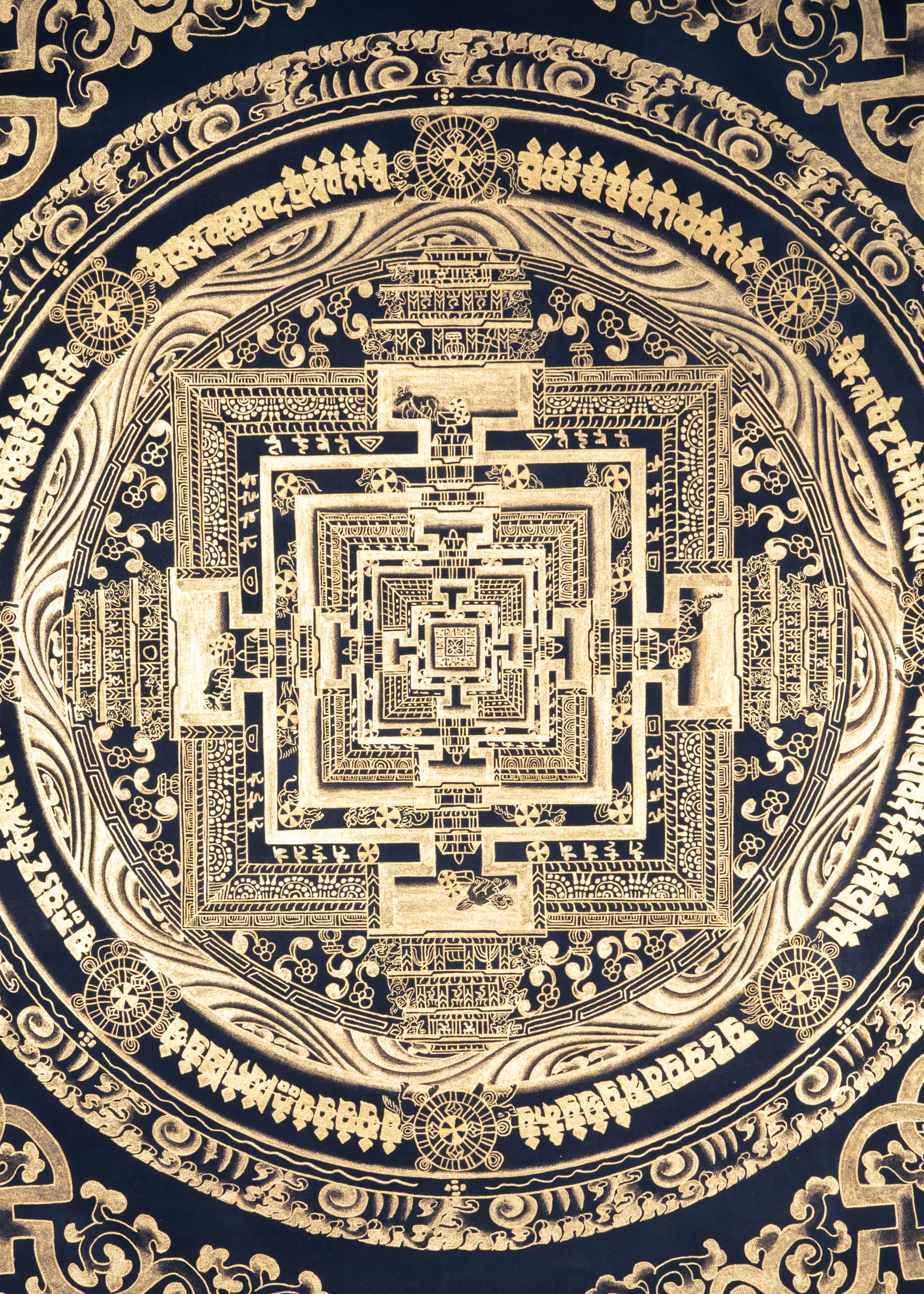 Kalchakra Mandala-High Quality Thangka - Himalayas Shop