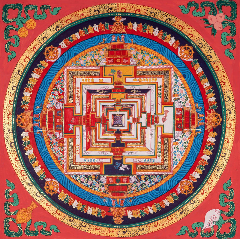 Beautiful Kalachakra Mandala thangka