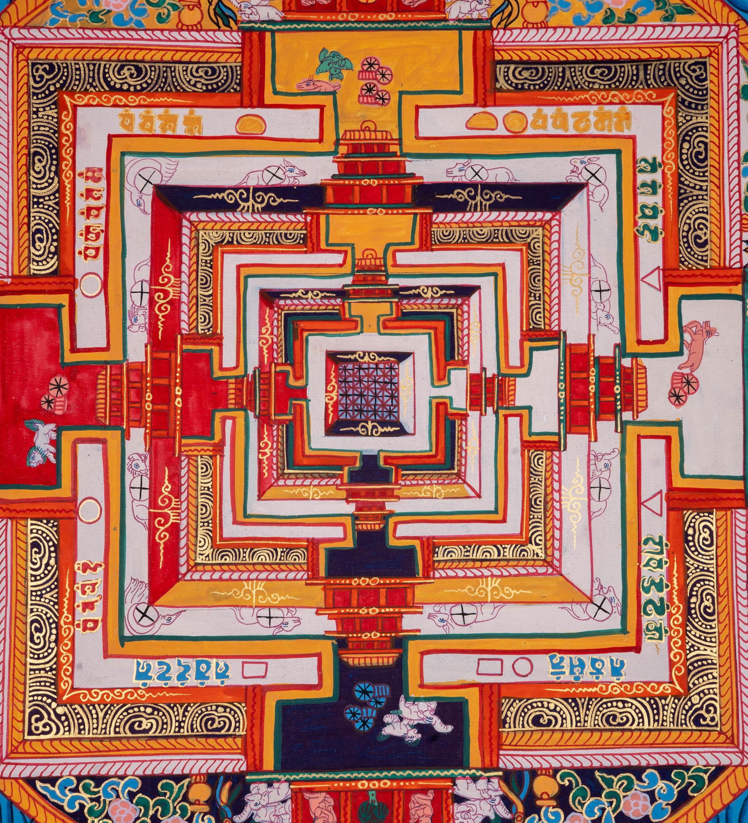 Beautiful Kalachakra Mandala thangka - Himalayas Shop