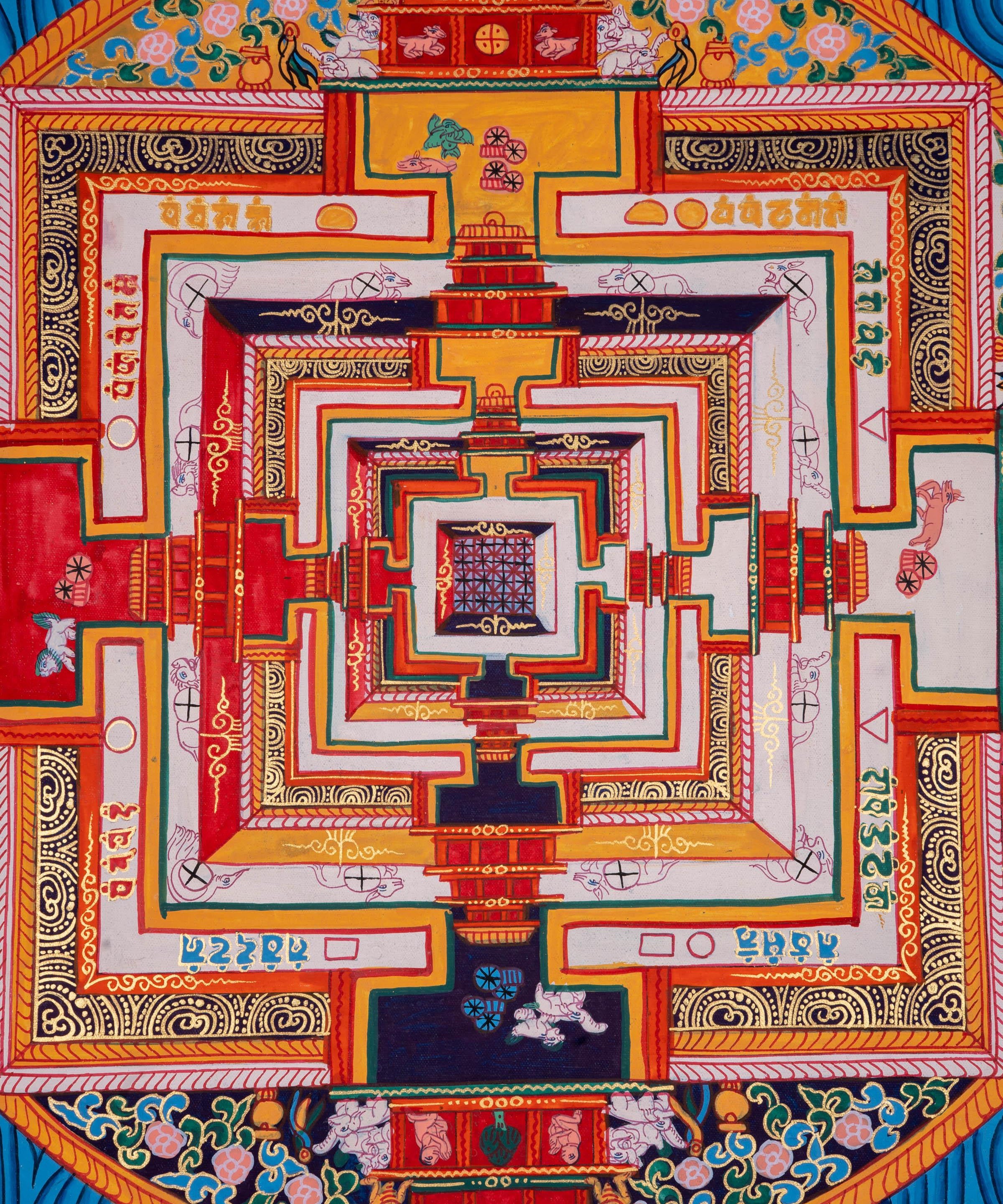 Beautiful Kalachakra Mandala thangka - Himalayas Shop