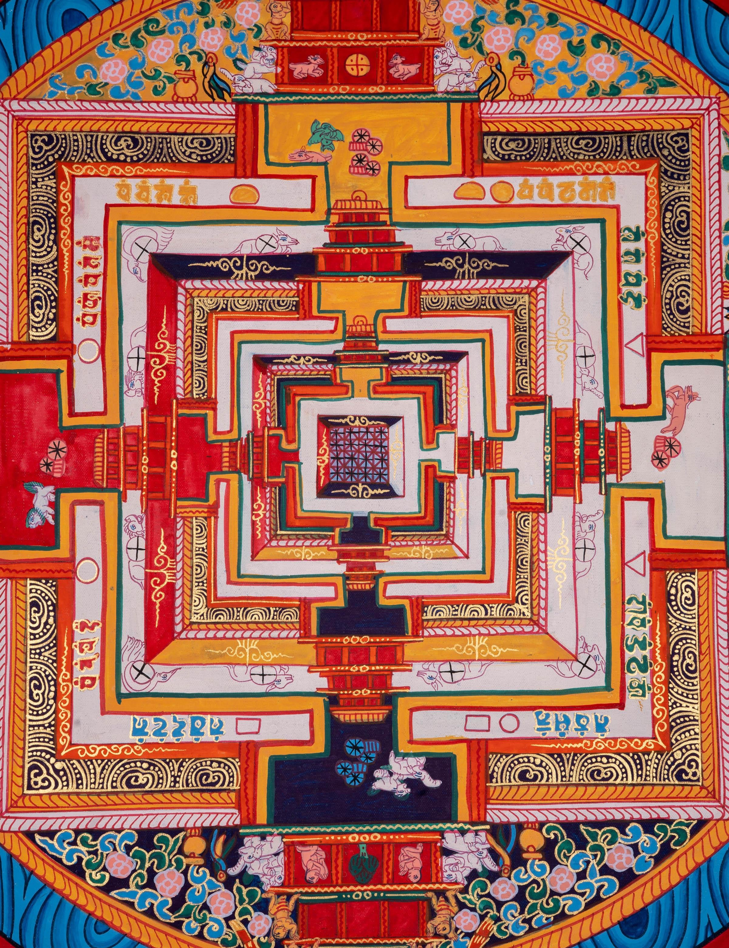 Beautiful Kalachakra Mandala thangka - Himalayas Shop