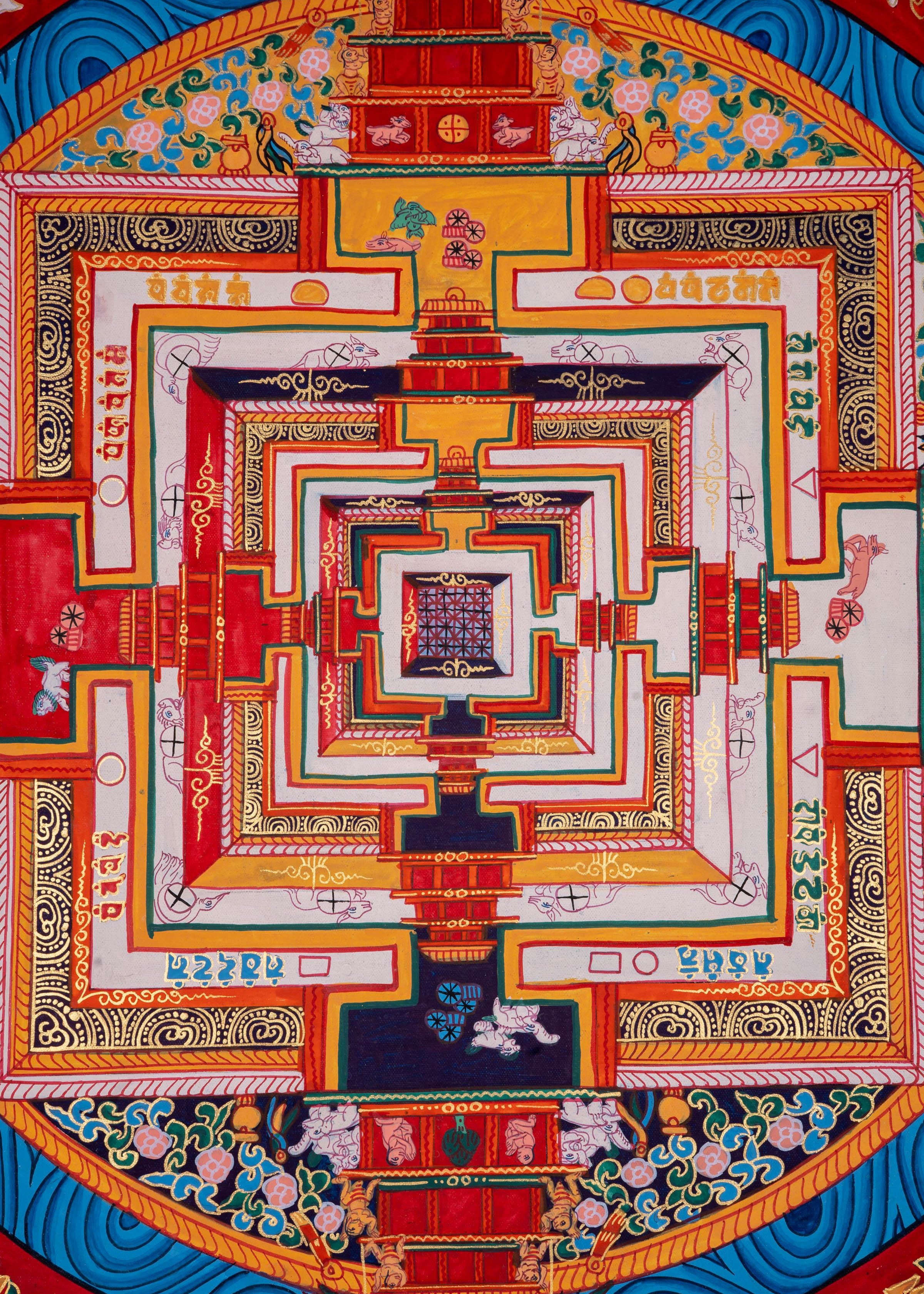 Beautiful Kalachakra Mandala thangka - Himalayas Shop