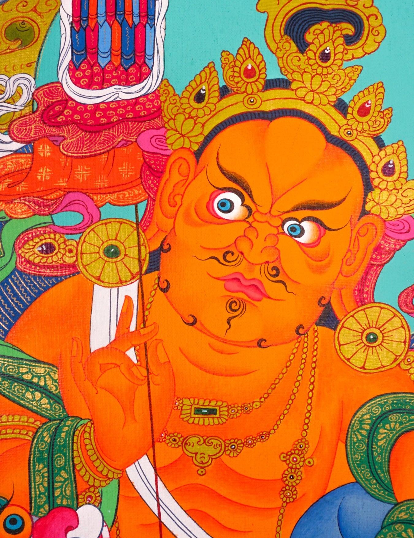 Singh Kuber Tibetan Thangka Art of Wealth and prosperity