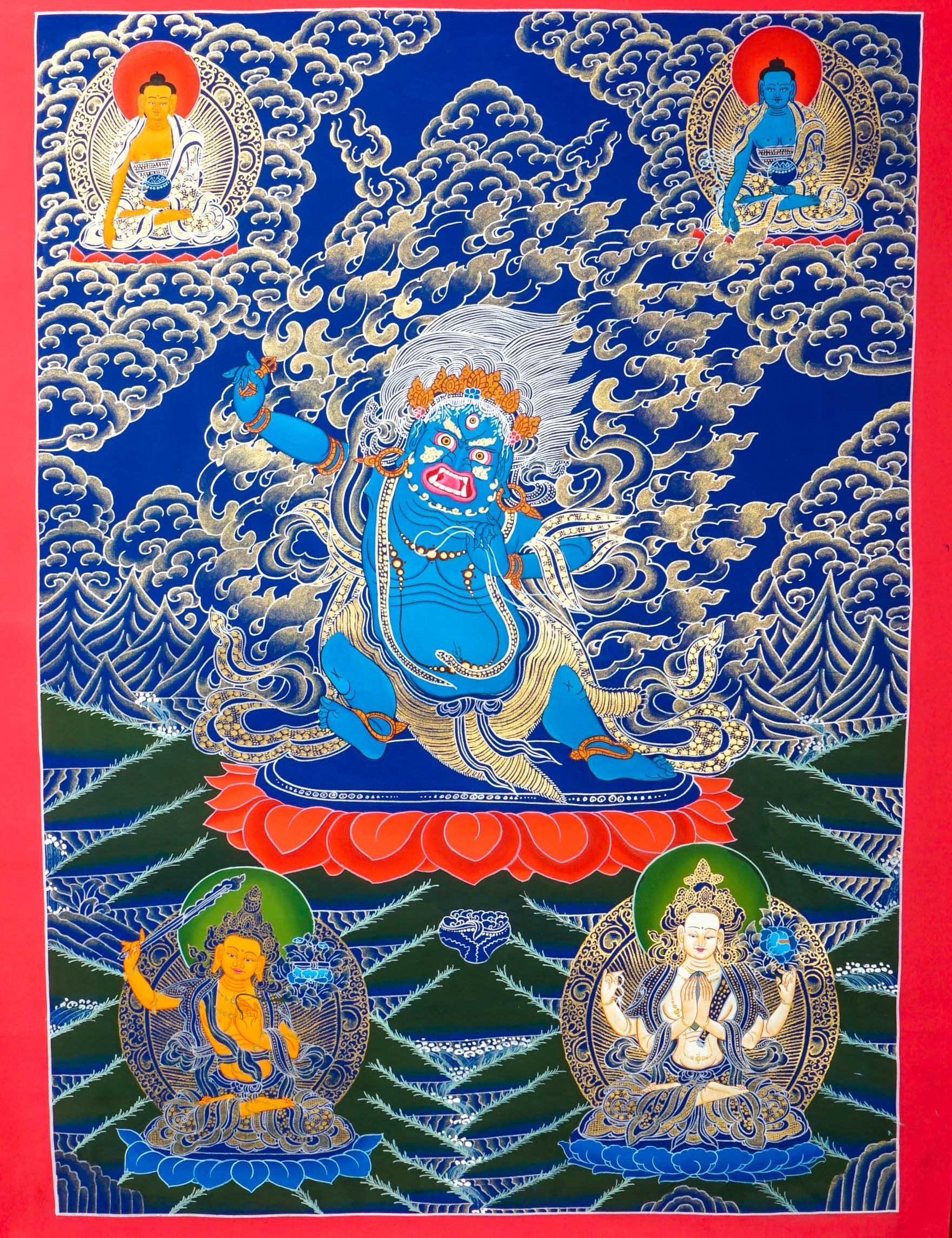 Vajra Pani Thangka Painting - Himalayas Shop