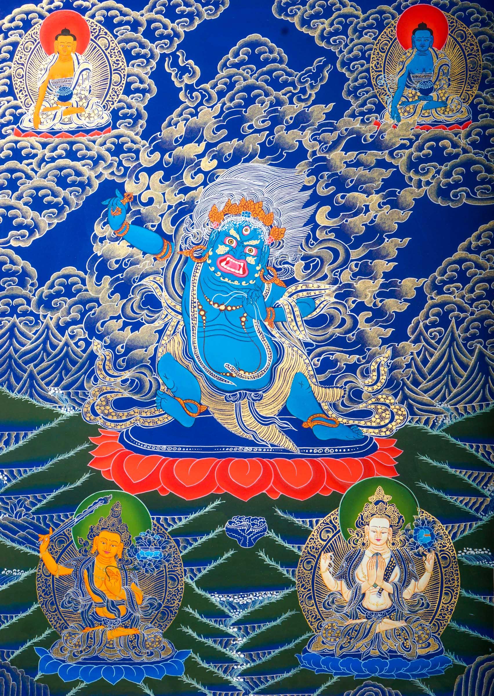 Vajra Pani Thangka Painting - Himalayas Shop